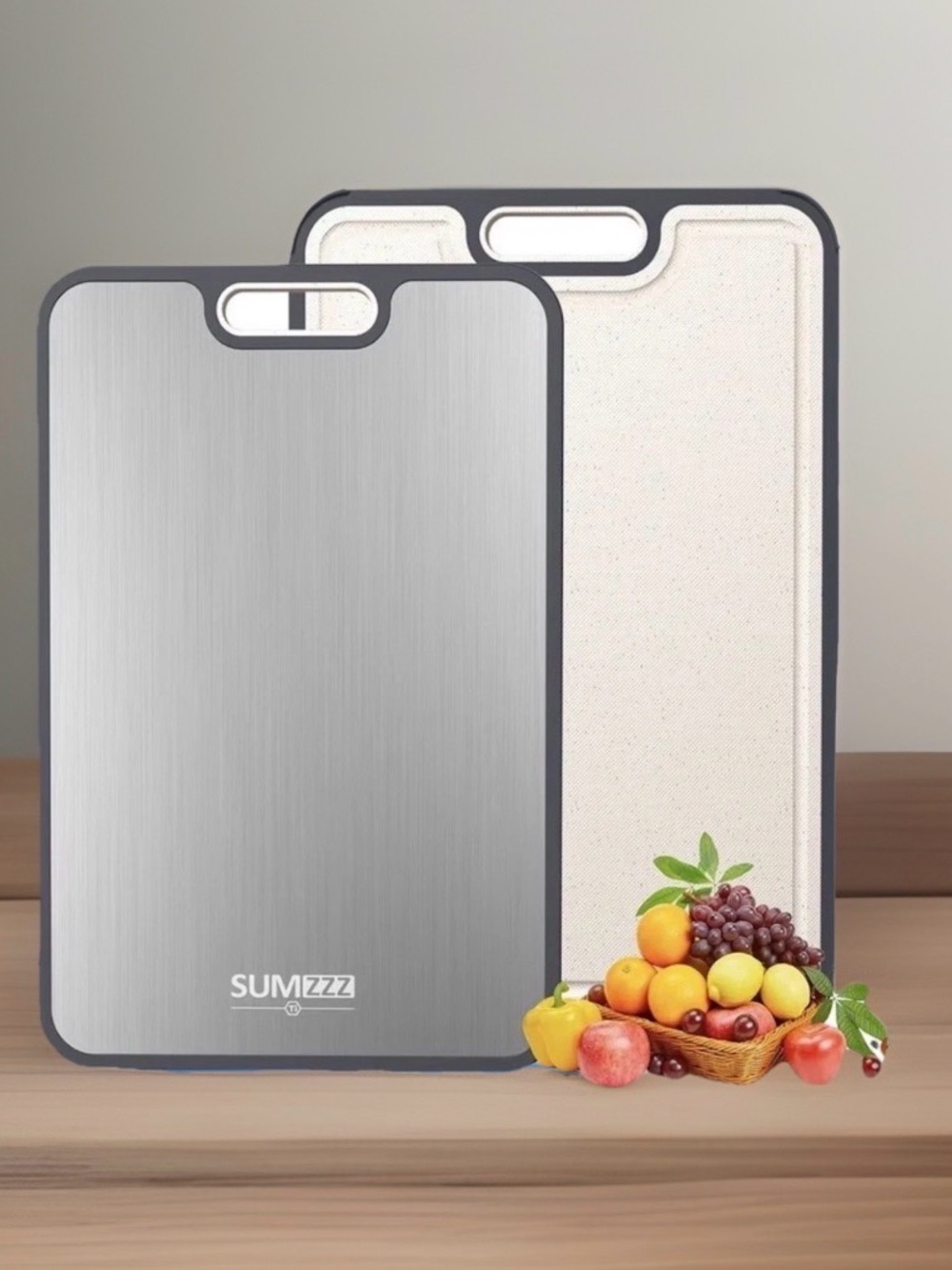 SUMZZZ Double Sided Titanium Cutting Board